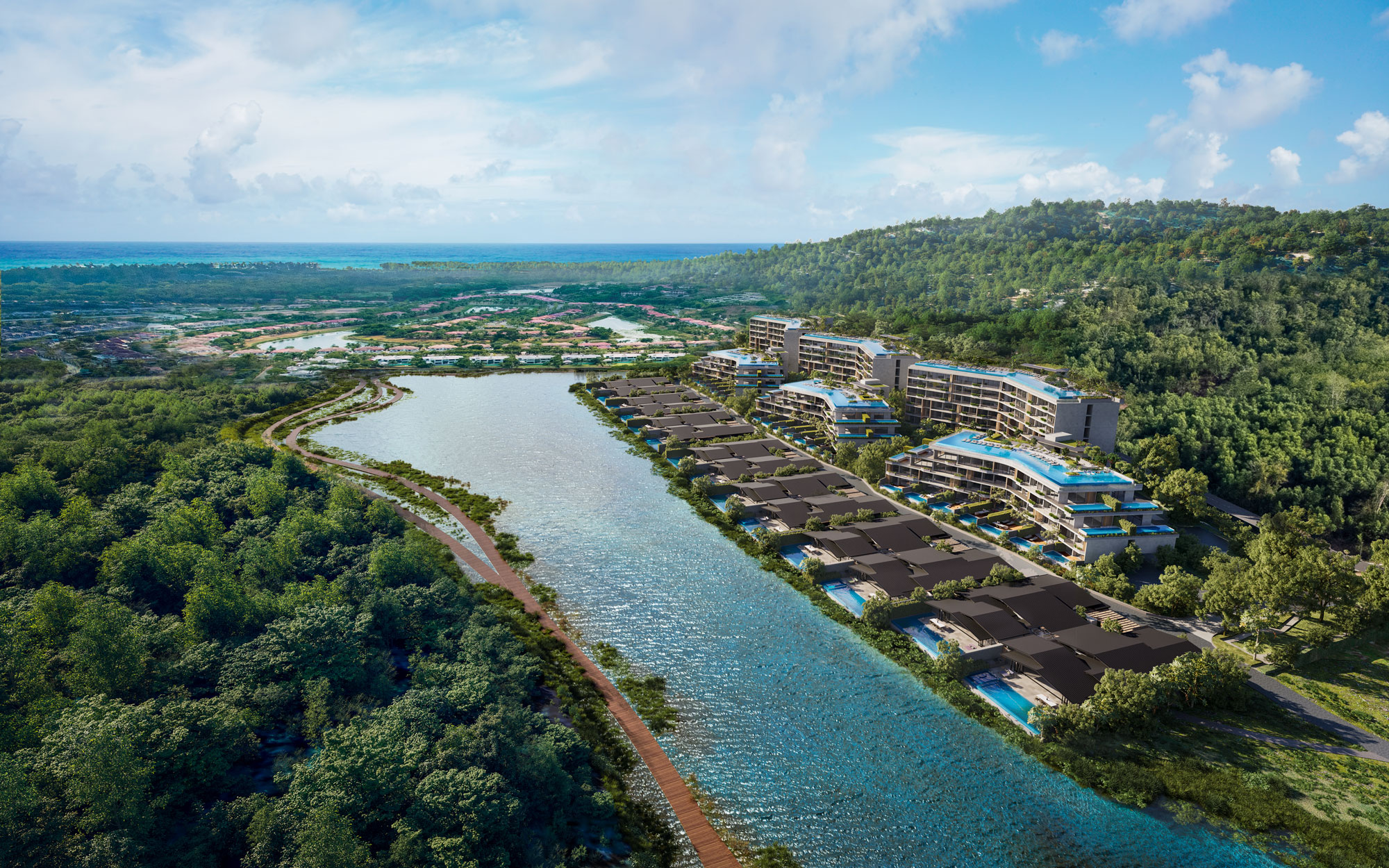 Waterfront Villas Aerial 2