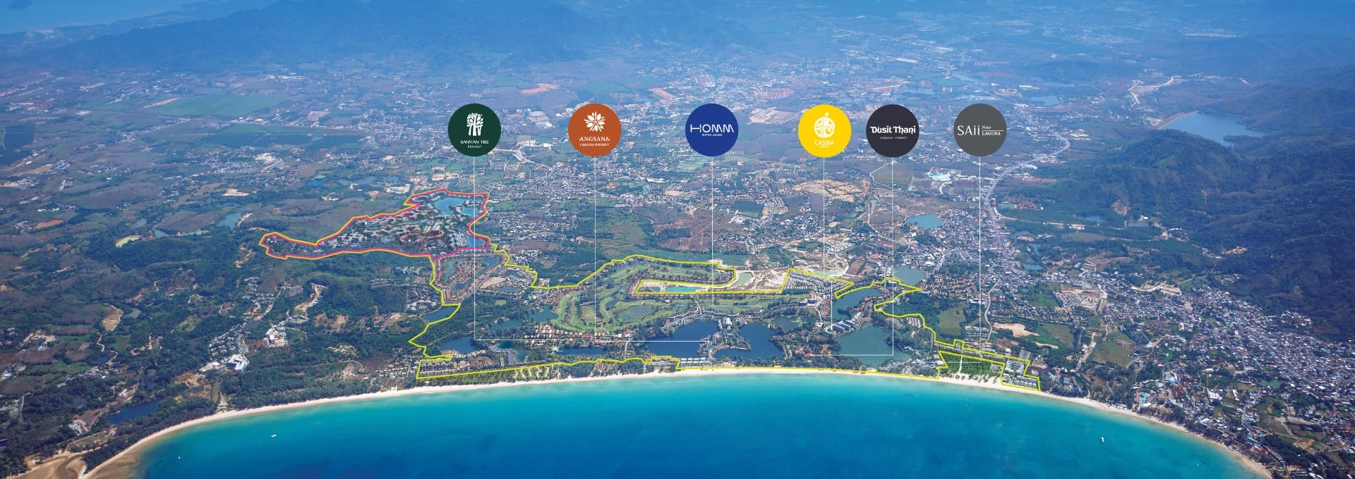 Laguna Aerial Map Hotel